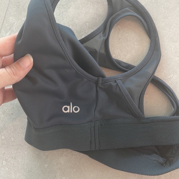 Alo Yoga Sports Bra in Charcoal Grey - Picture 3 of 3